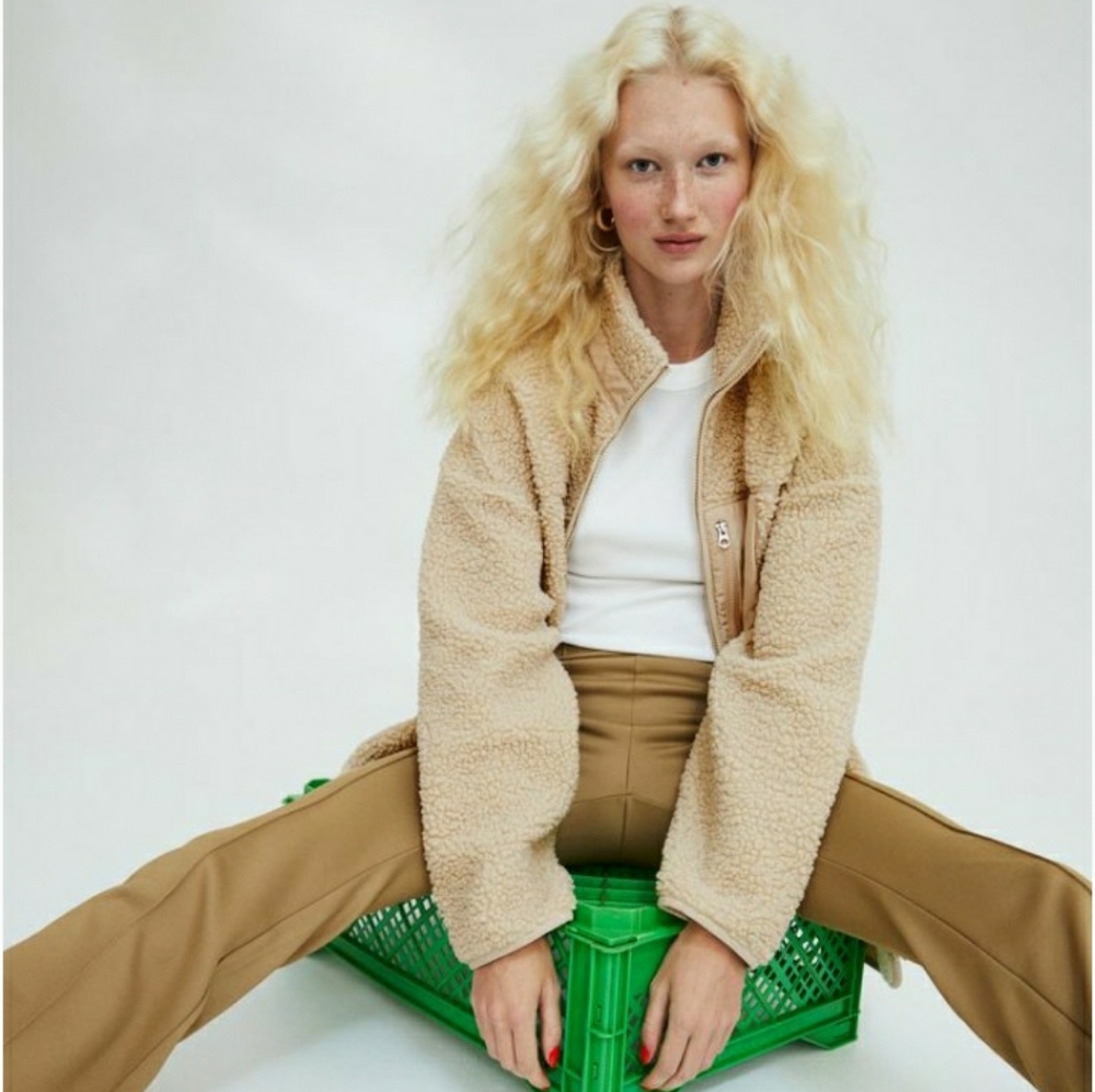 H&M faux shearling jacket